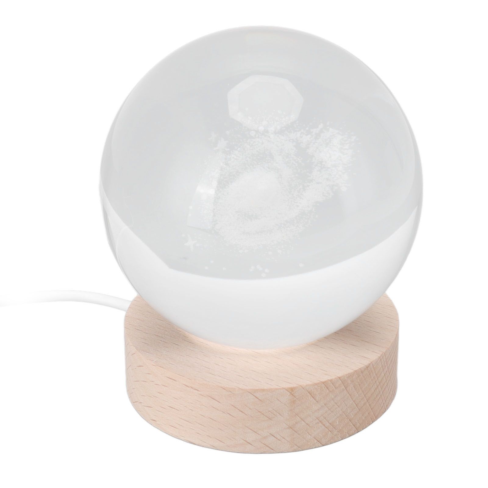 Crystal Ball Night Light Wired Button Switch Round 3D Decorative Crystal Ball view 7