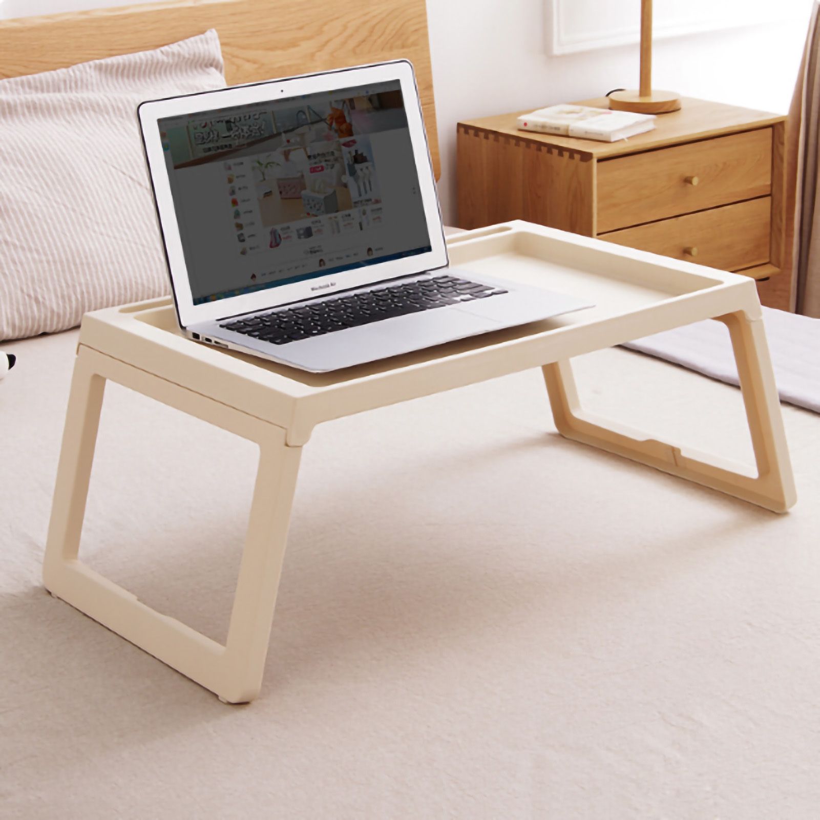 Laptop Bed Desk PP Folding Simple Downward Grooved Design Lap Desk Bed Table view 4