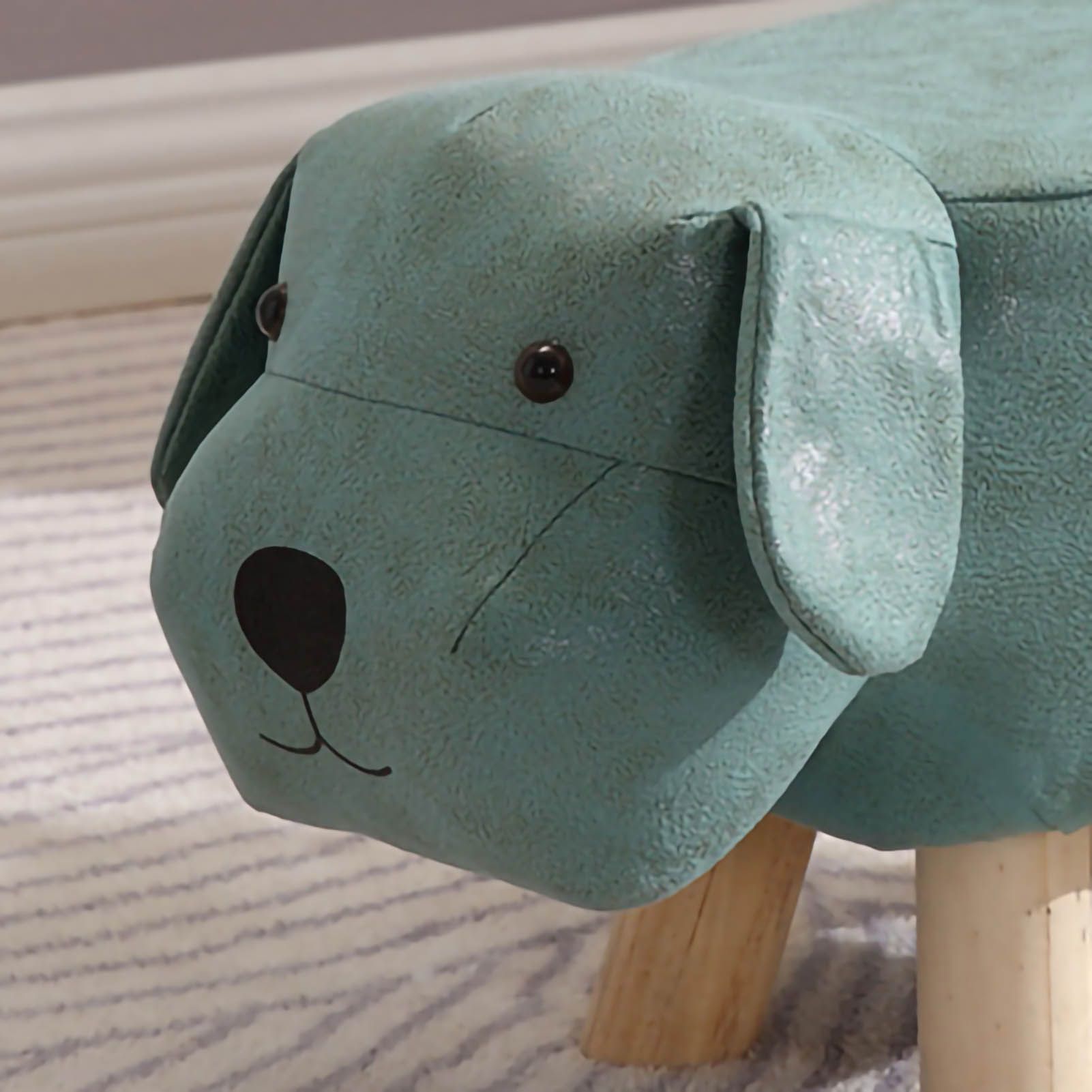 Children Wooden Low Stools Cute Cartoon Children Stool Small Dog Shape Stool view 2