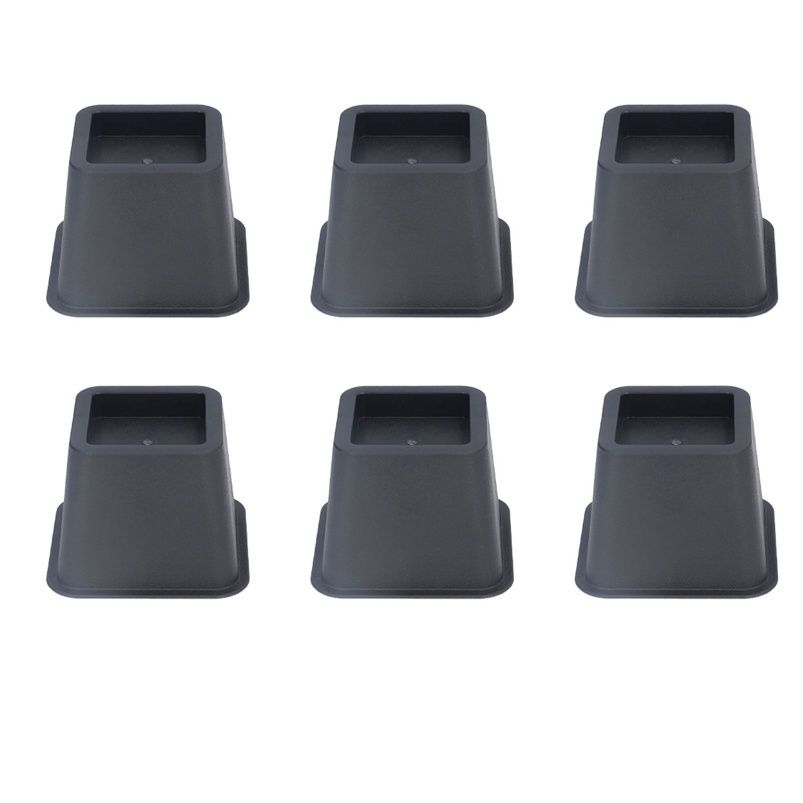6Pcs 3 Inch Trapezoid Furniture Risers Sofa Leg Pads for Bed Table Cabinet