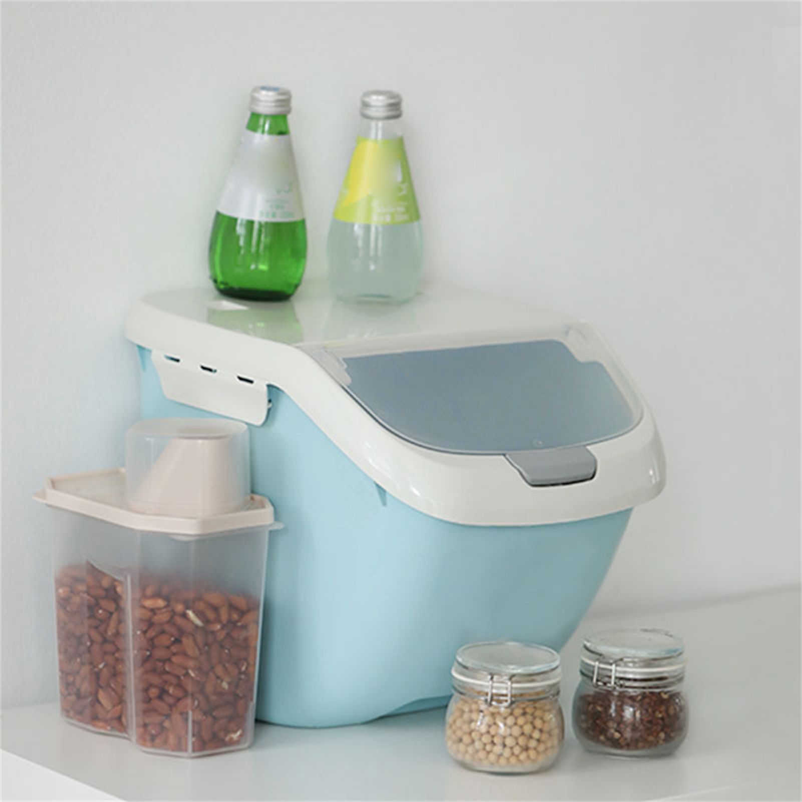 Grain Storage Box Waterproof Clamshell Multipurpose Plastic Rice Storage view 4