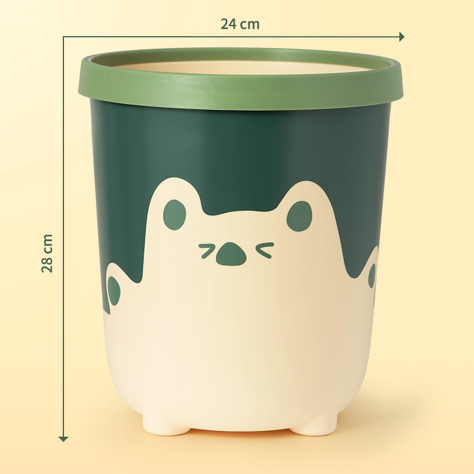 Trash Can Wastebasket Recycle Bin Cute Bear Pattern Large Capacity for view 5