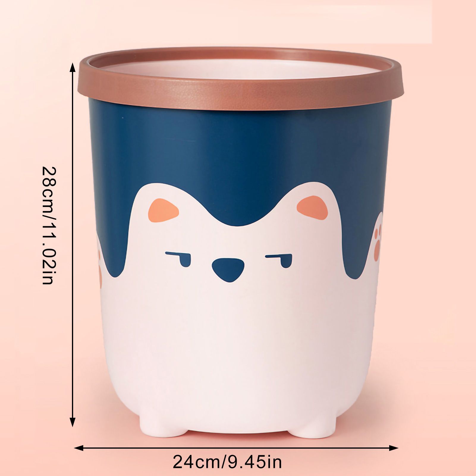 Trash Can Wastebasket Recycle Bin Cute Bear Pattern Large Capacity for view 6