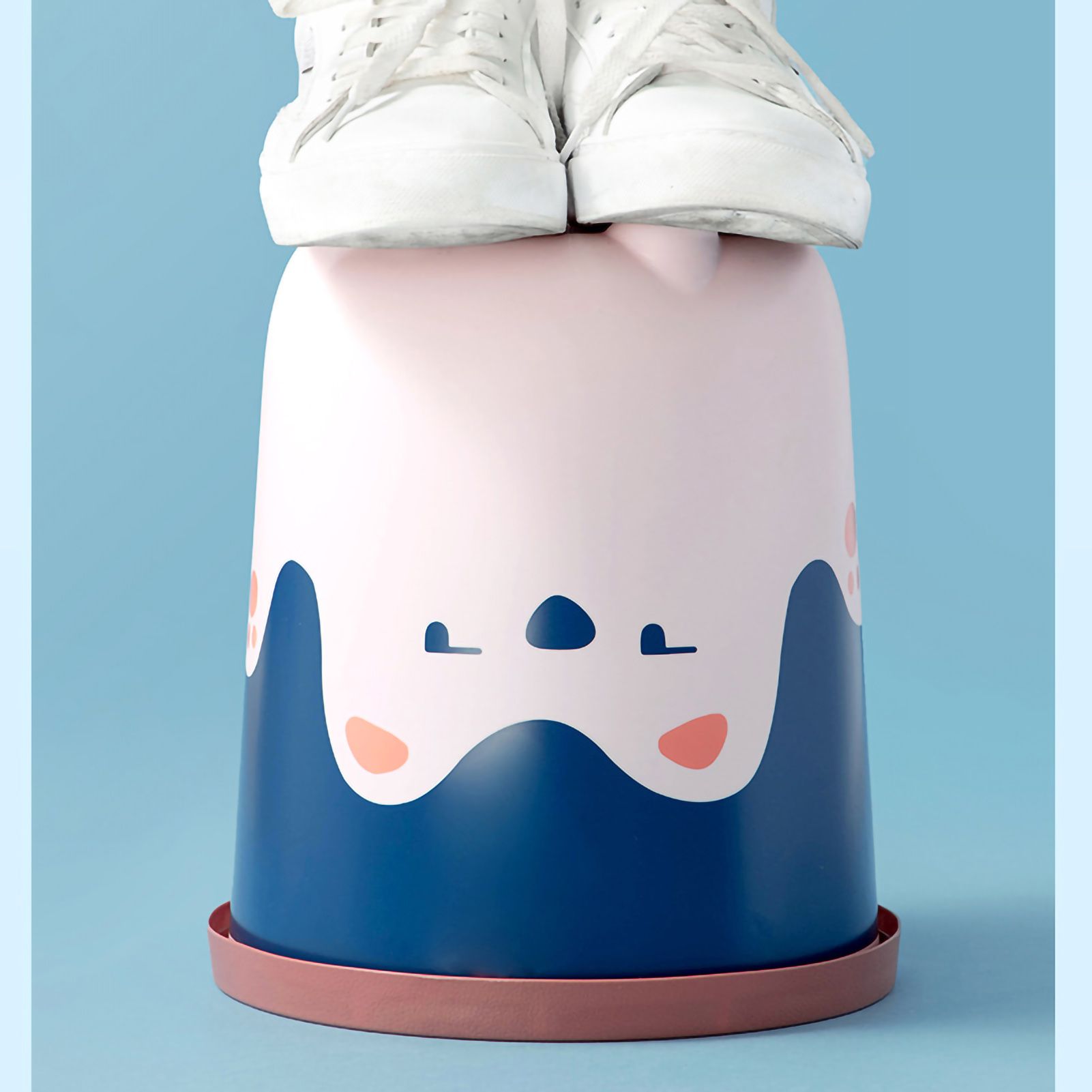 Trash Can Wastebasket Recycle Bin Cute Bear Pattern Large Capacity for view 3