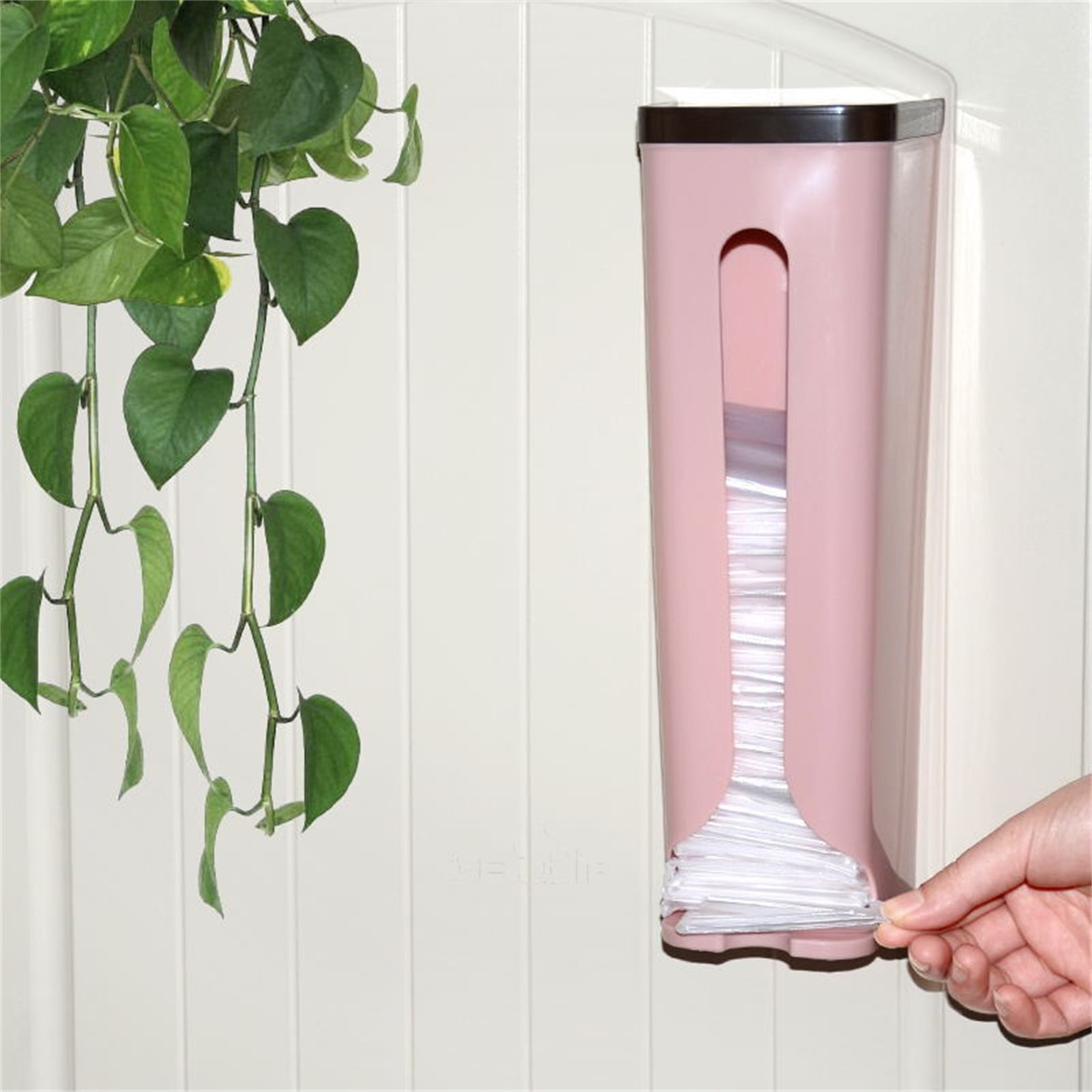 2PCS Wall Mounted Garbage Bag Storage Rack Back Adhesive Organizer view 5