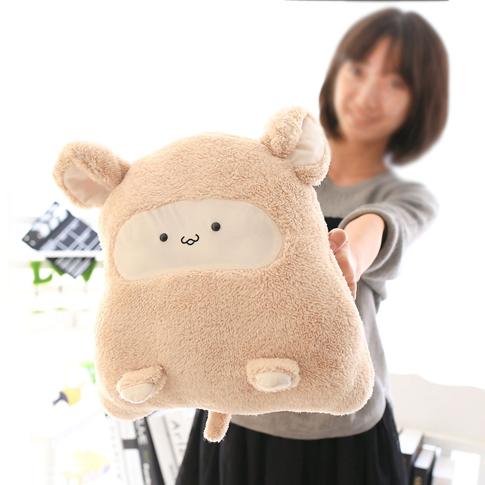 Plush Cushion Pillow Air Conditioning Blanket Cute Mouse Appearance view 2