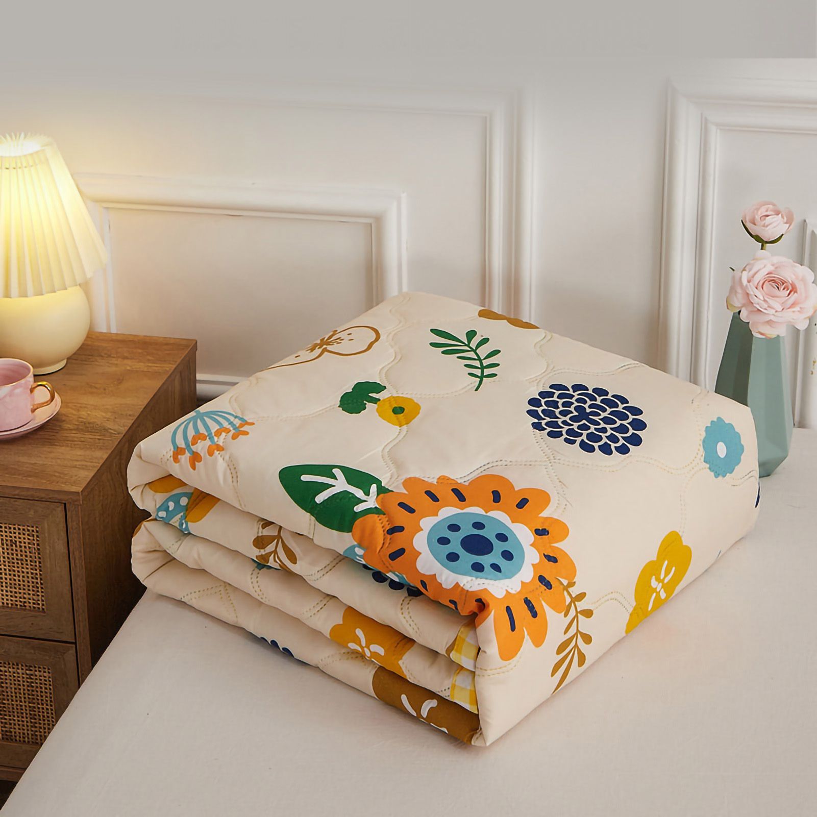 Summer Air Conditioner Quilt Machine Washable Soft Breathable Portable Air