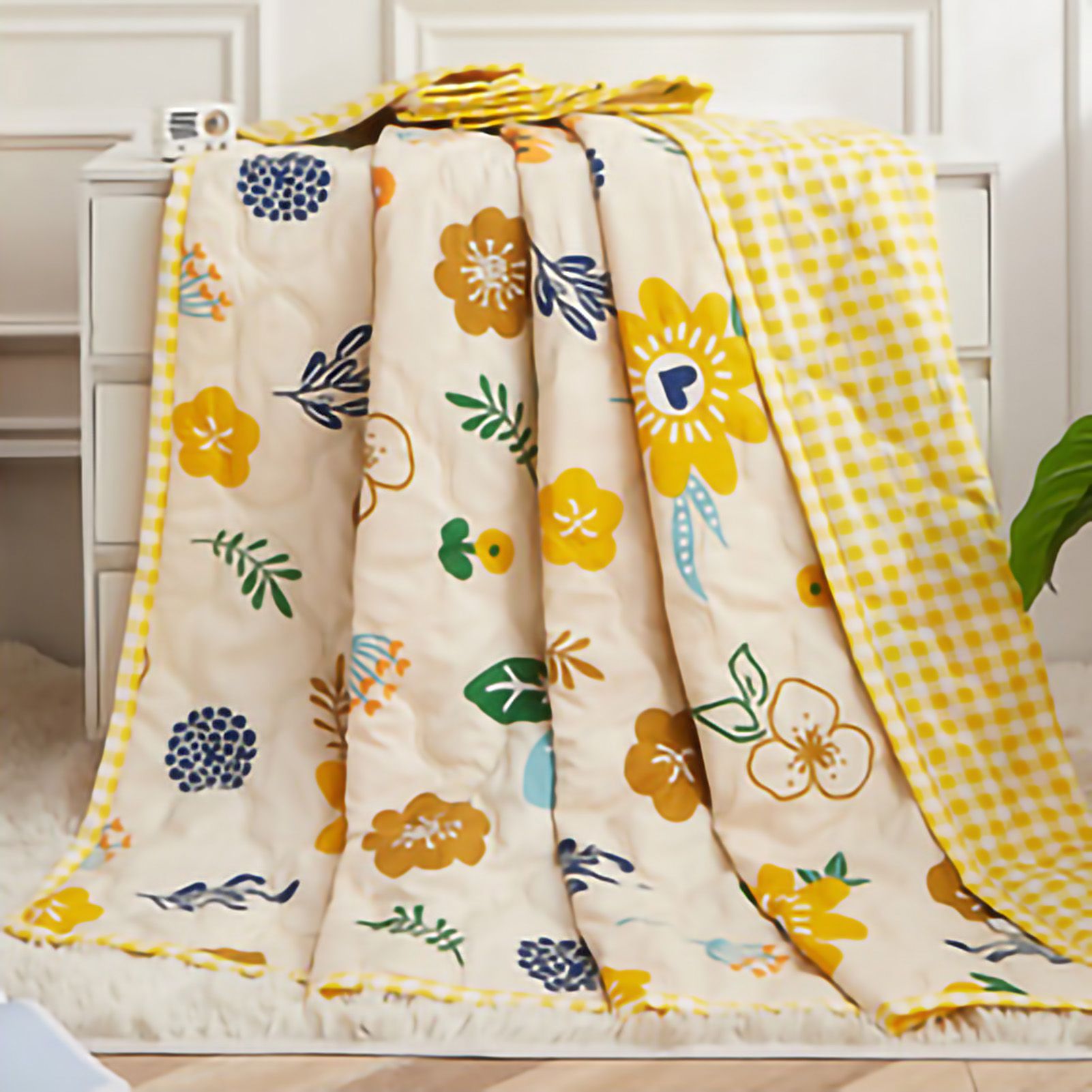 Summer Air Conditioner Quilt Machine Washable Soft Breathable Portable Air view 4