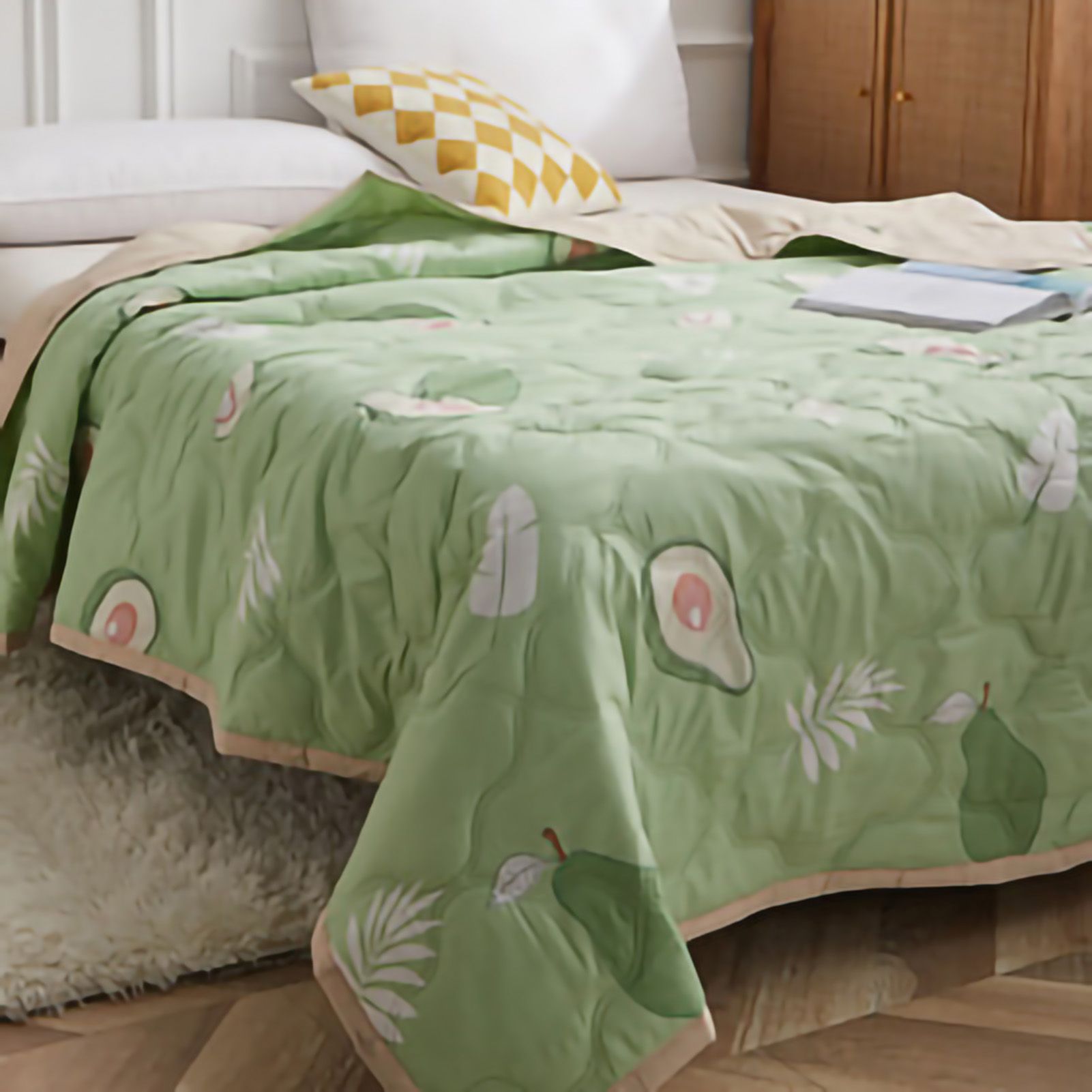 Summer Air Conditioner Quilt Machine Washable Soft Breathable Portable Air view 4