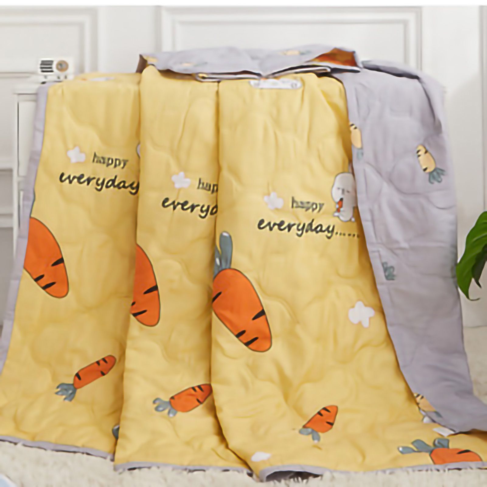 Summer Air Conditioner Quilt Machine Washable Soft Breathable Portable Air view 2