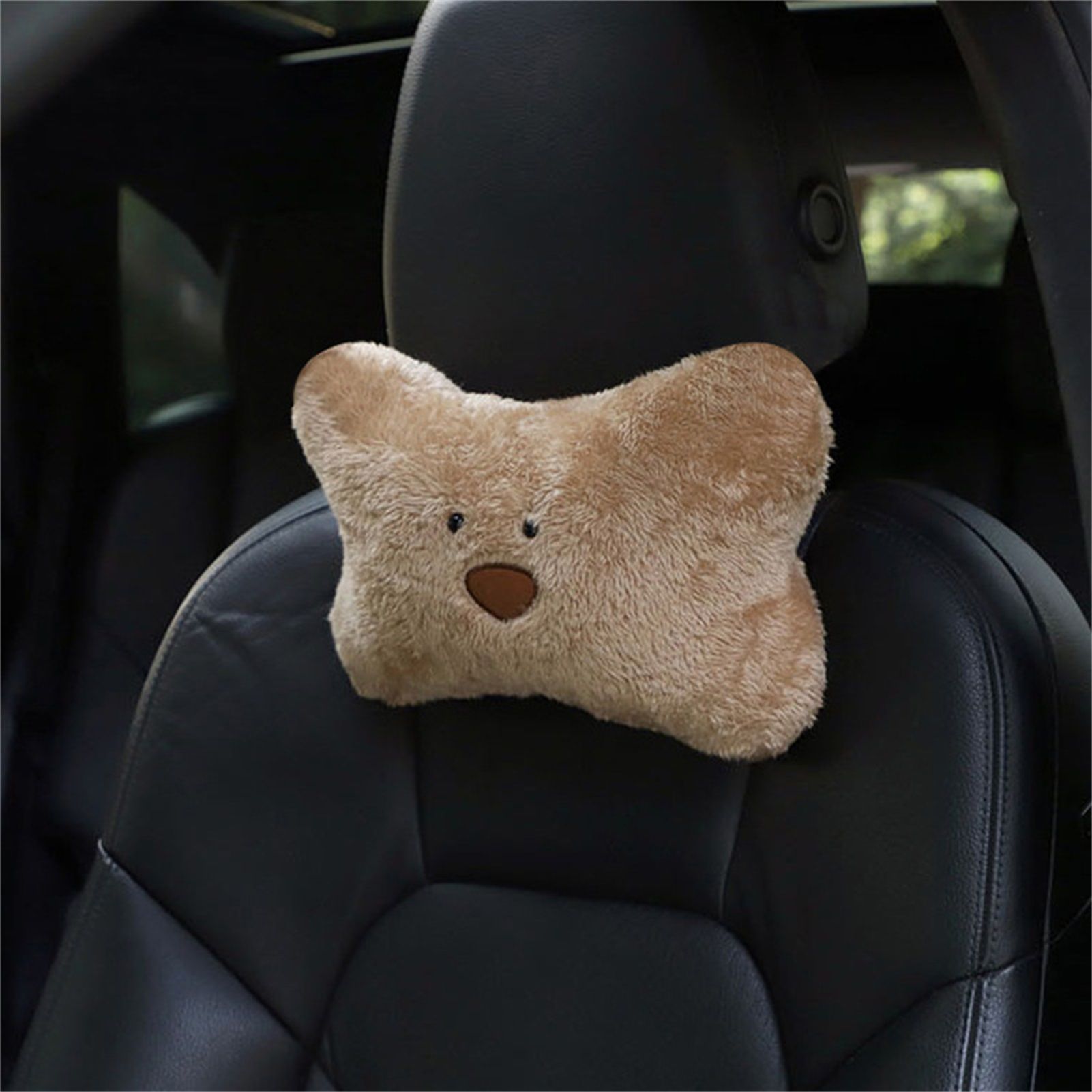 Car Pillow Cute Bear Style Plush Material Soft Comfortable Relieving Stress view 3