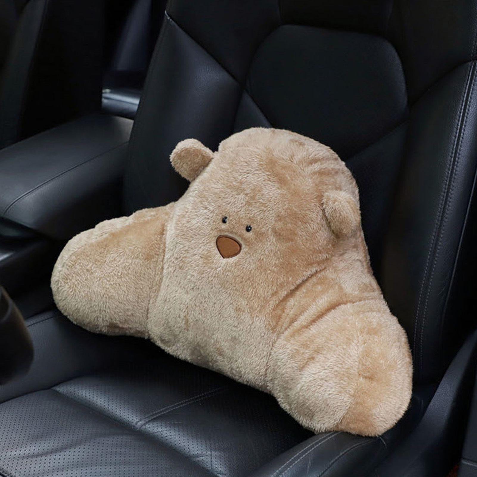Car Pillow Cute Bear Style Plush Material Soft Comfortable Relieving Stress view 5