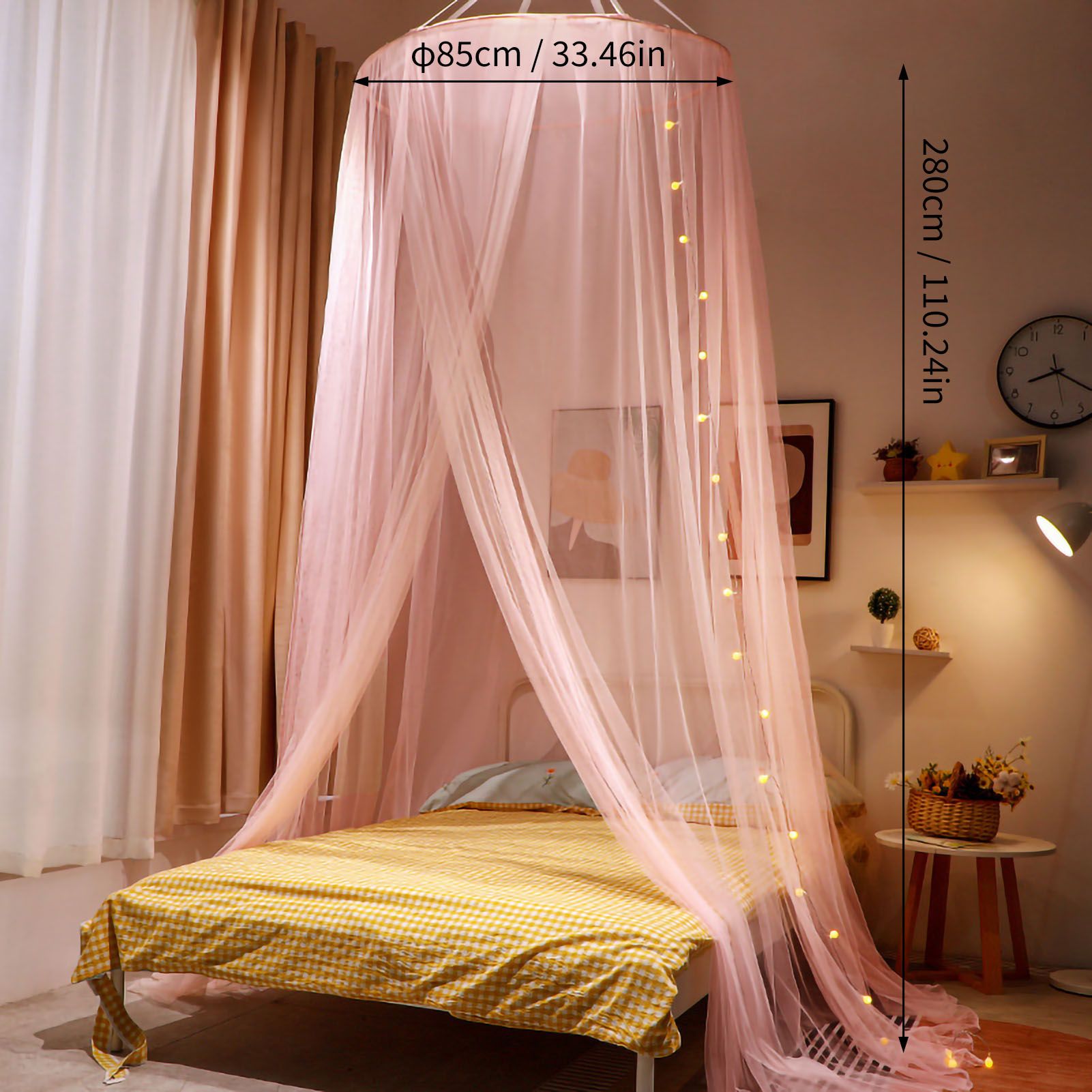 Mosquito Repelling Net Hanging Princess Canopy Insect Protection Room view 6