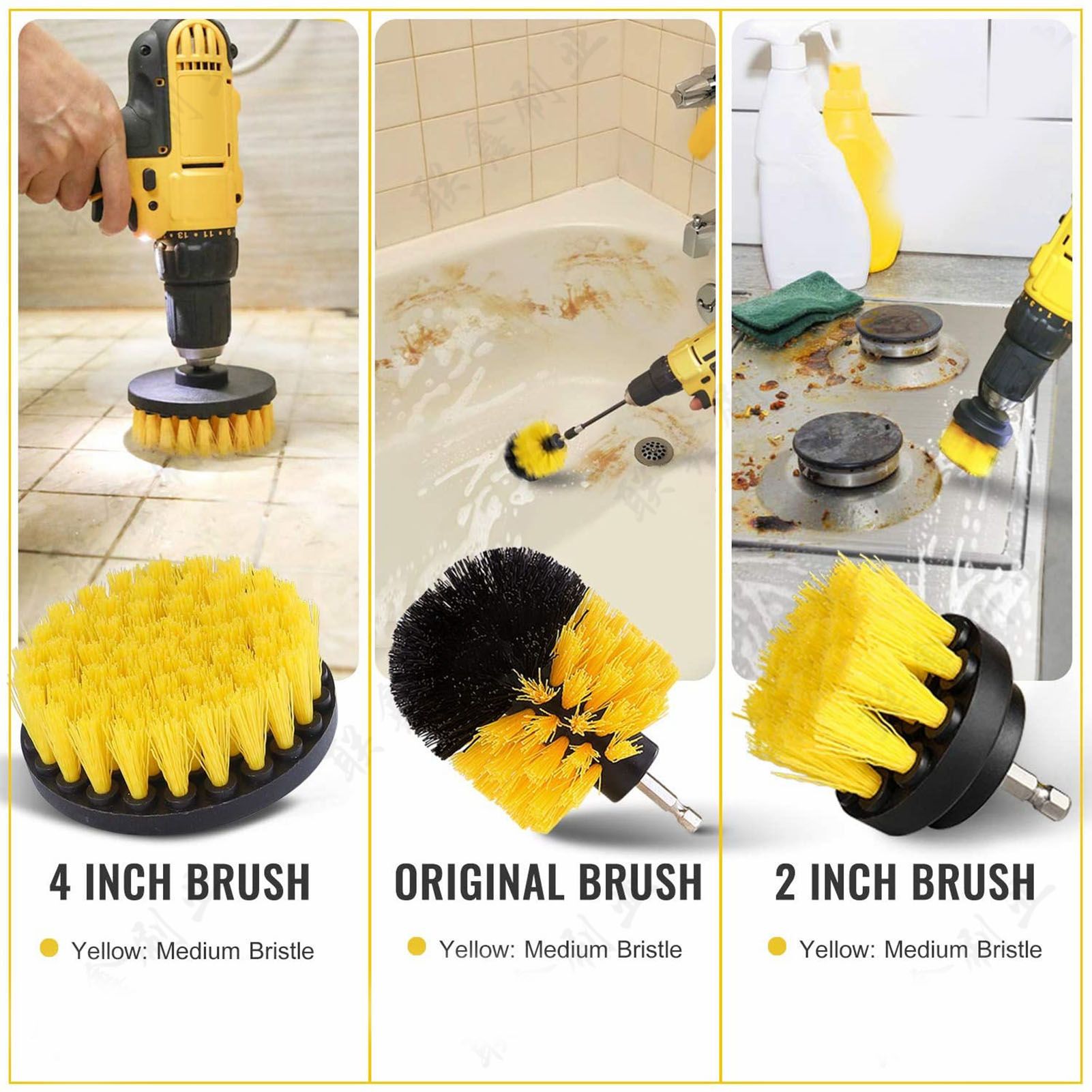 Electric Drill Brush Head Labor Saving Efficient Drill Brush Attachment Set view 5