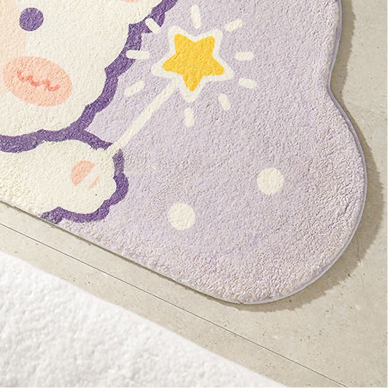 Cute Bathroom Mat Minimalist Water Absorption Skid Resistant Bath Quick Dry view 3
