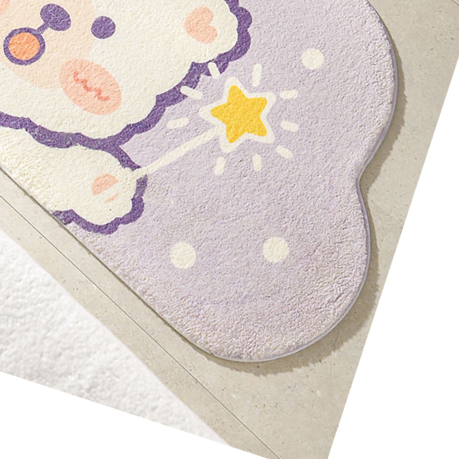 Cute Bathroom Mat Minimalist Water Absorption Skid Resistant Bath Quick Dry view 5