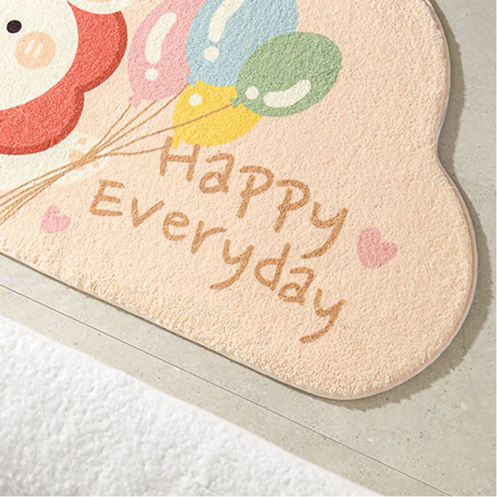 Cute Bathroom Mat Minimalist Water Absorption Skid Resistant Bath Quick Dry view 4