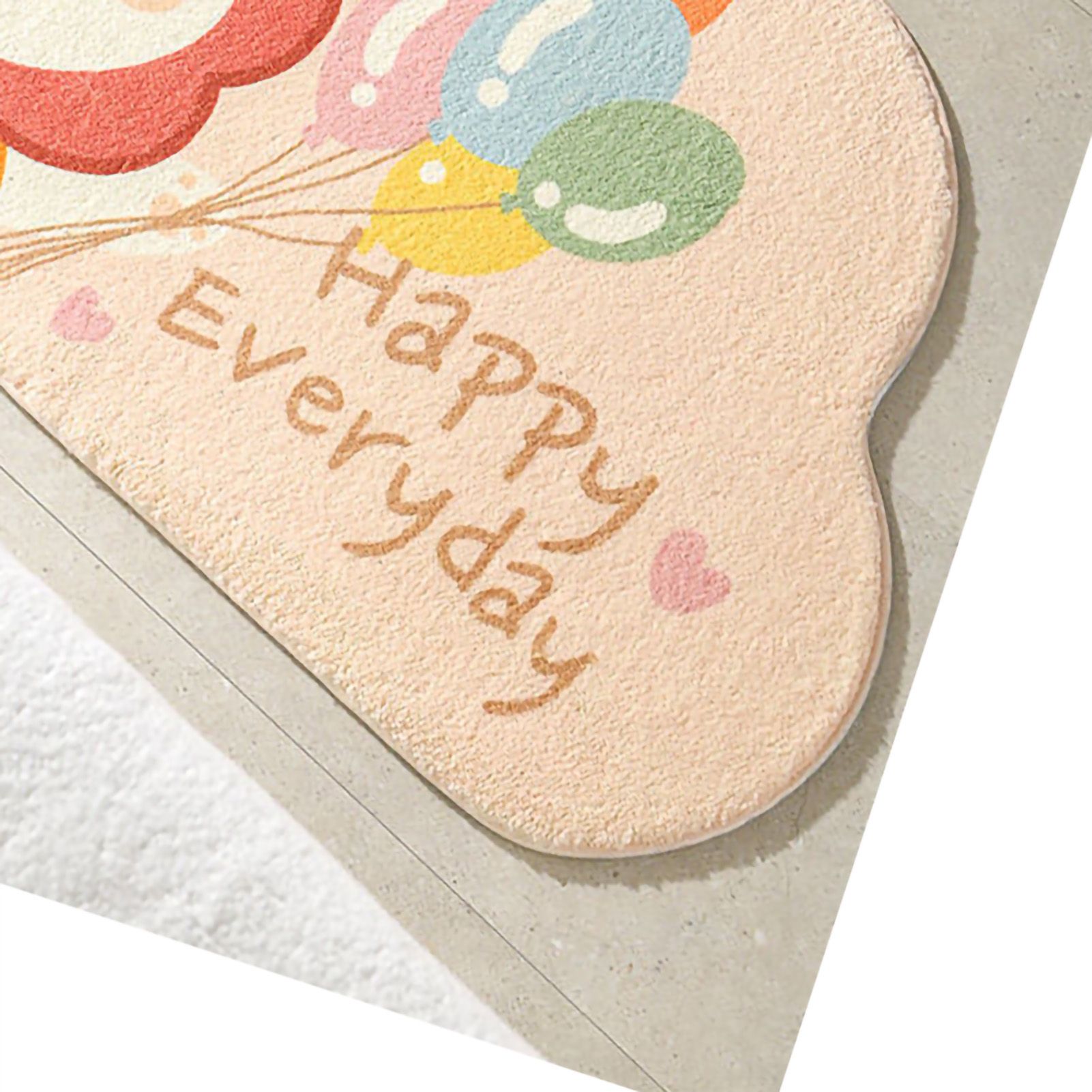 Cute Bathroom Mat Minimalist Water Absorption Skid Resistant Bath Quick Dry view 5