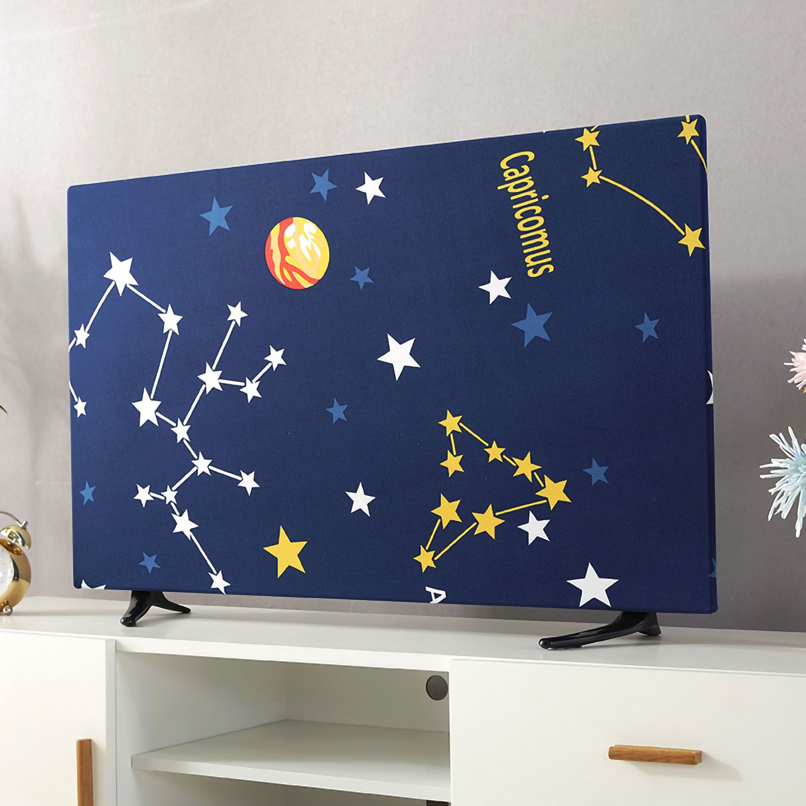 TV Cover Weatherproof Dustproof Universal Elastic Hanging Television Protector view 2