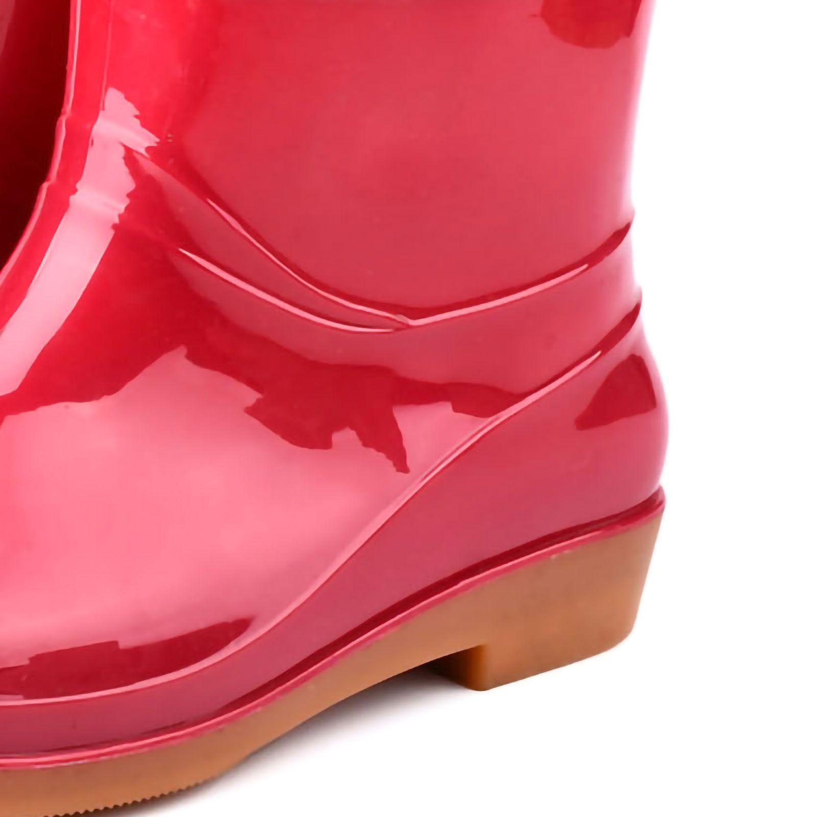 Womens Rain Boots Fashion Antiskid Short Rain Boot Round Head Radian PVC view 4