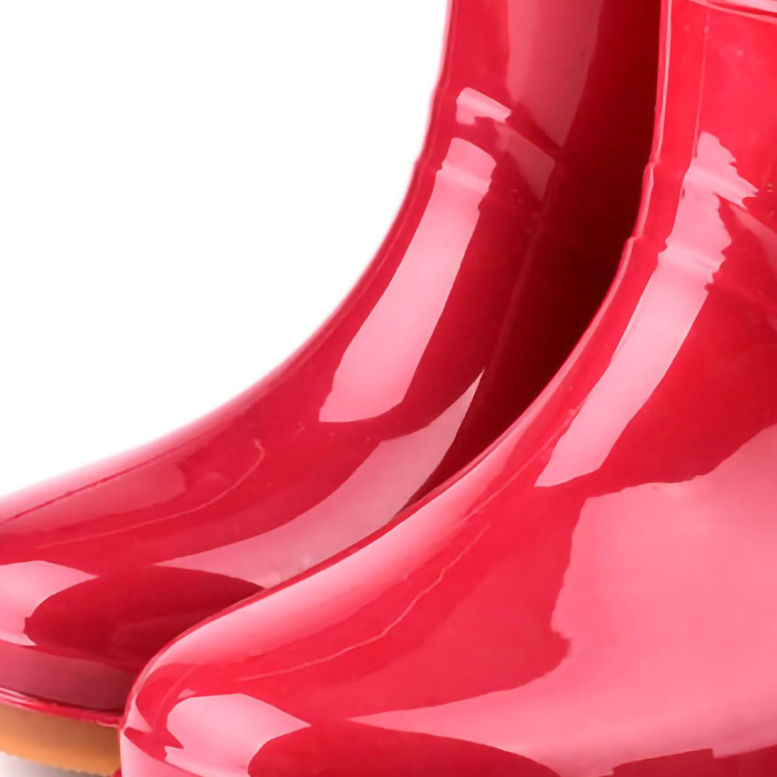 Womens Rain Boots Fashion Antiskid Short Rain Boot Round Head Radian PVC view 5