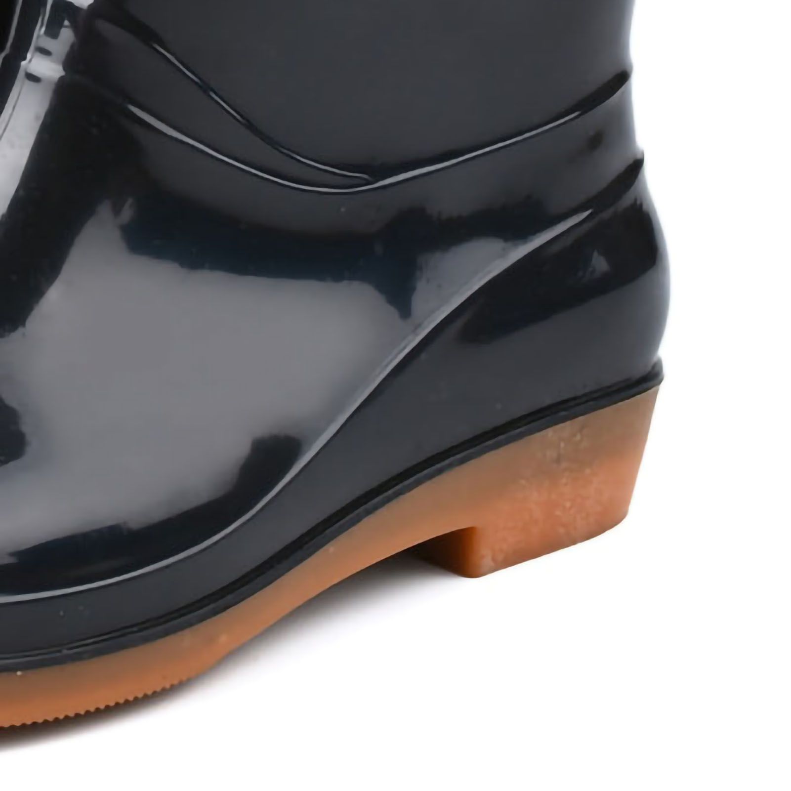 Womens Rain Boots Fashion Antiskid Short Rain Boot Round Head Radian PVC view 4