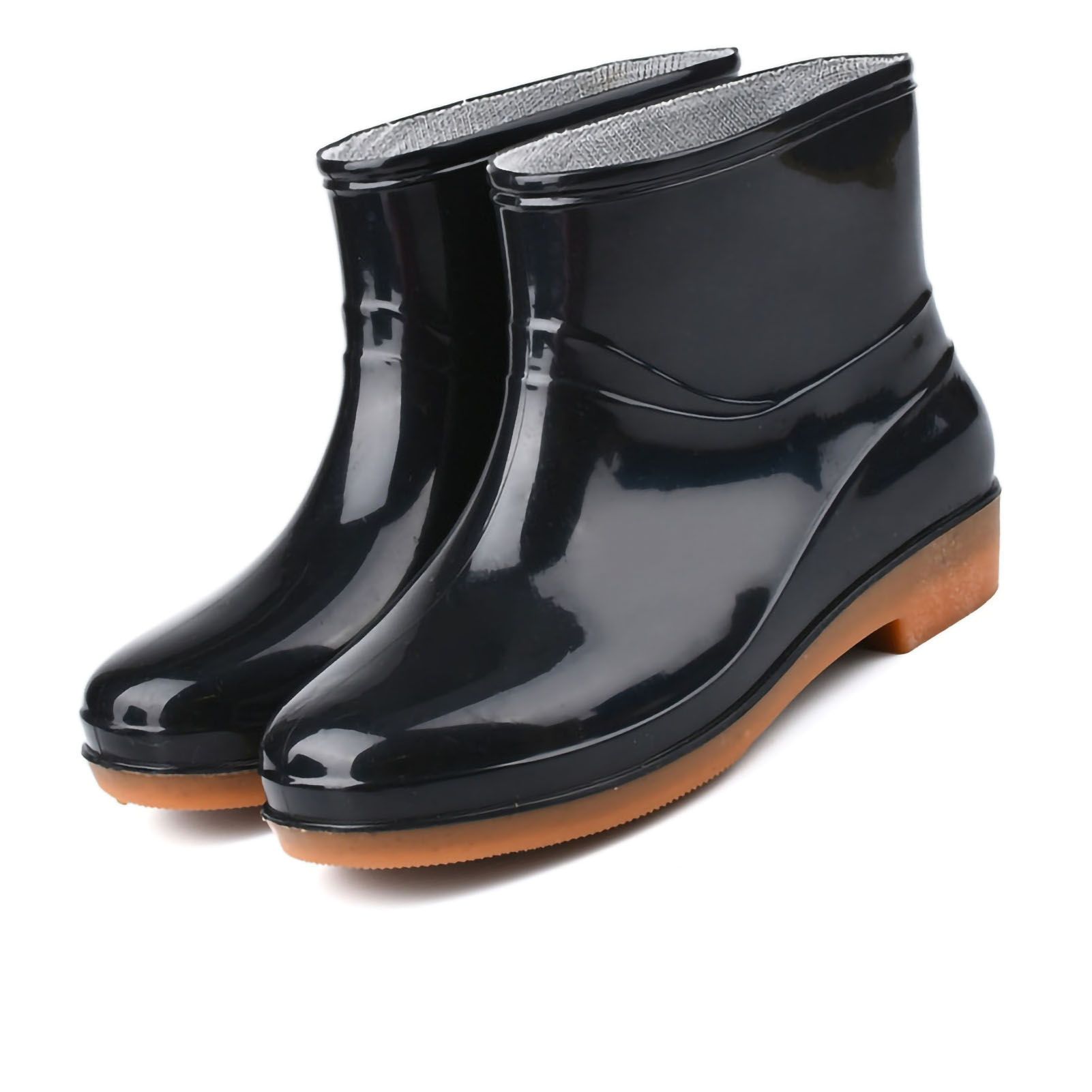 Womens Rain Boots Fashion Antiskid Short Rain Boot Round Head Radian PVC view 2