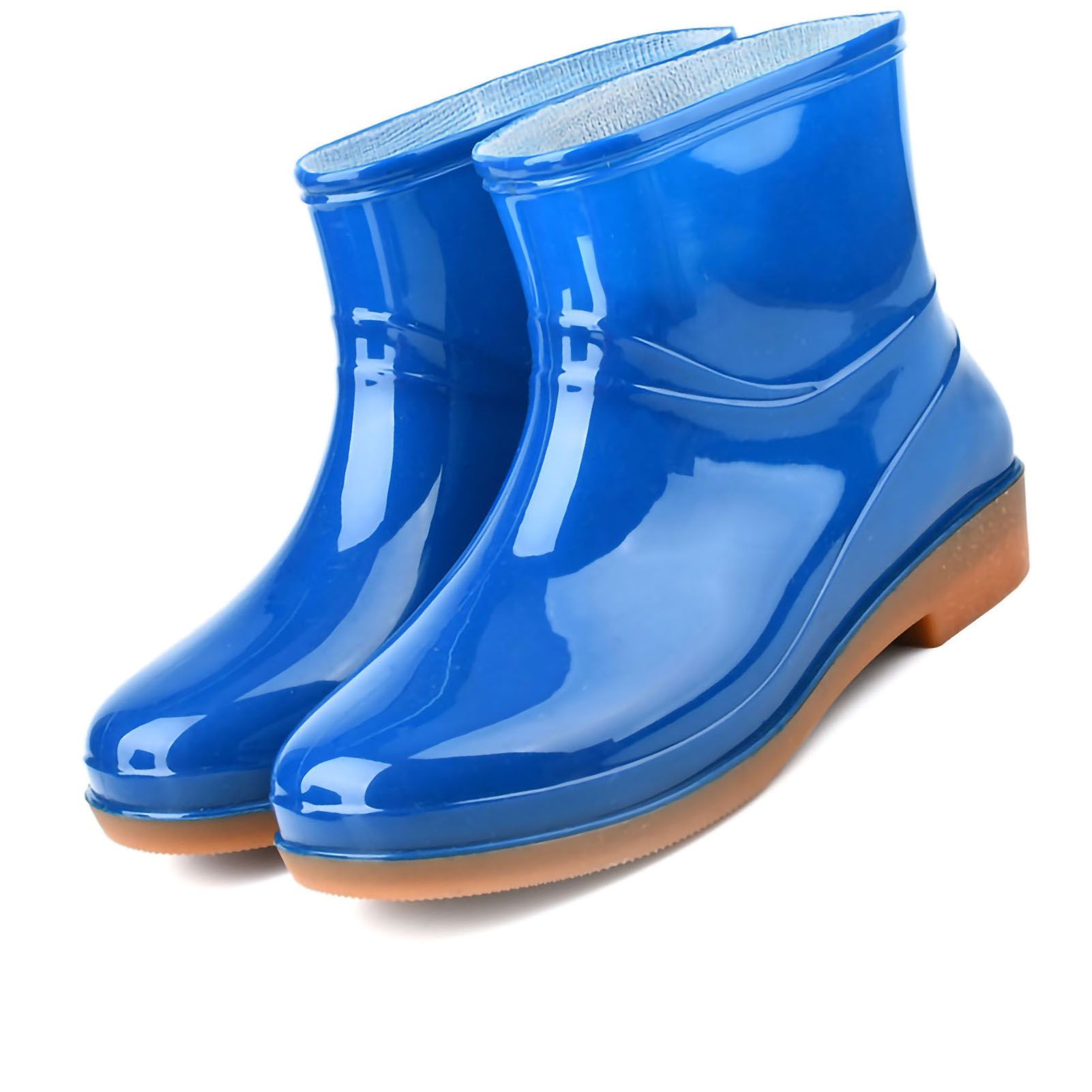 Womens Rain Boots Fashion Antiskid Short Rain Boot Round Head Radian PVC view 2