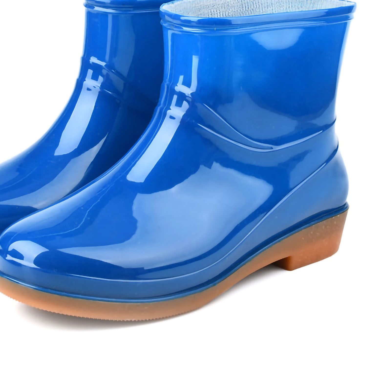 Womens Rain Boots Fashion Antiskid Short Rain Boot Round Head Radian PVC view 5