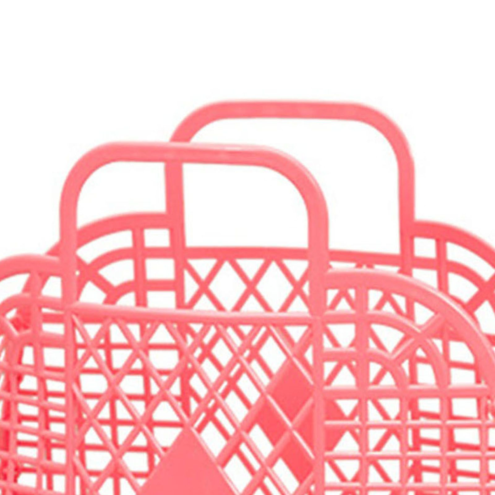 Hollow Storage Basket Plastic Reusable Portable Foldable Bag for Beach Home view 3