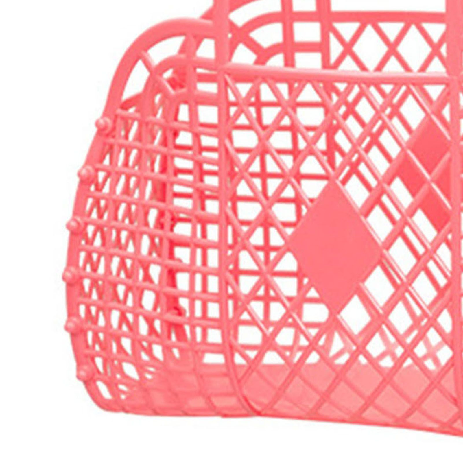 Hollow Storage Basket Plastic Reusable Portable Foldable Bag for Beach Home view 4