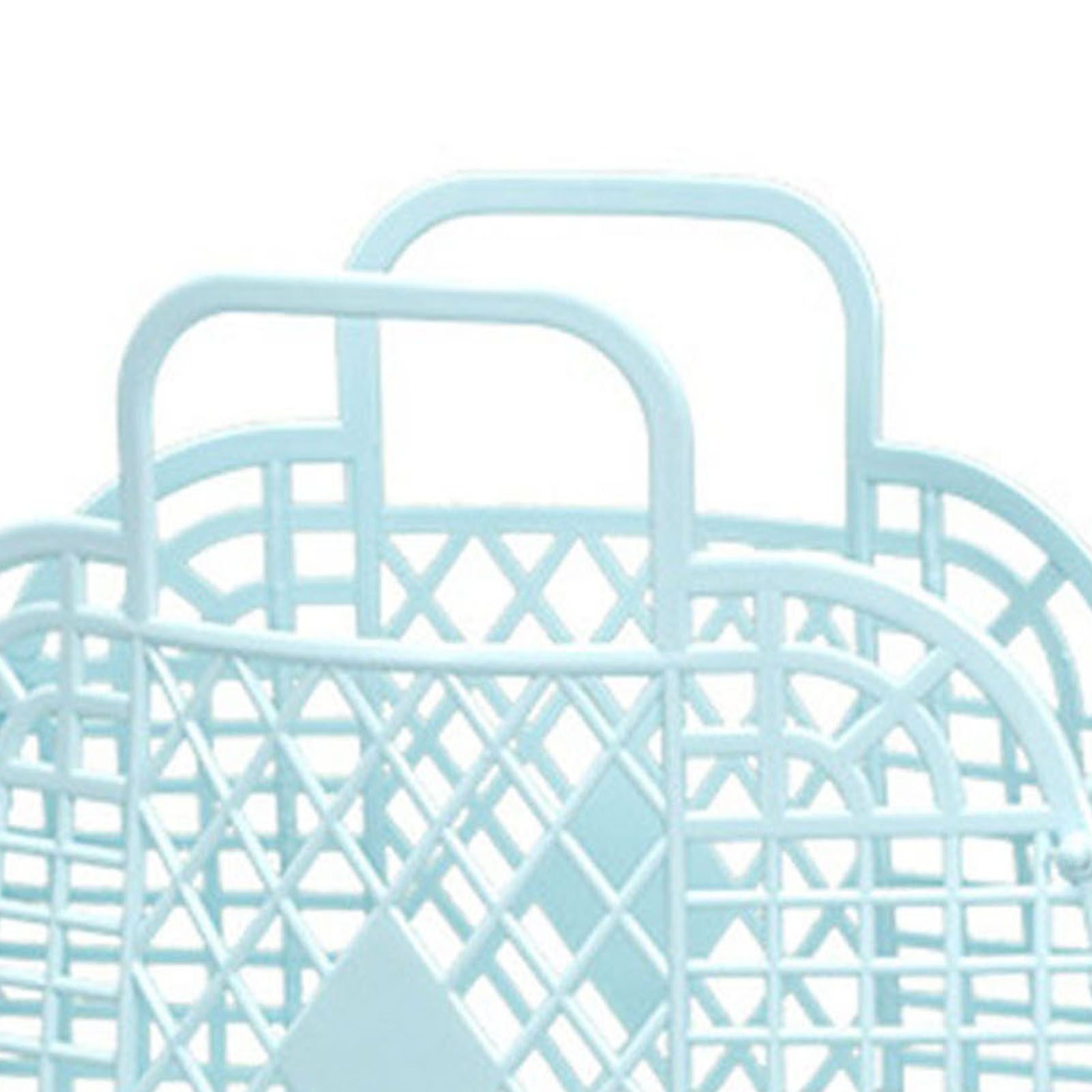 Hollow Storage Basket Plastic Reusable Portable Foldable Bag for Beach Home view 3