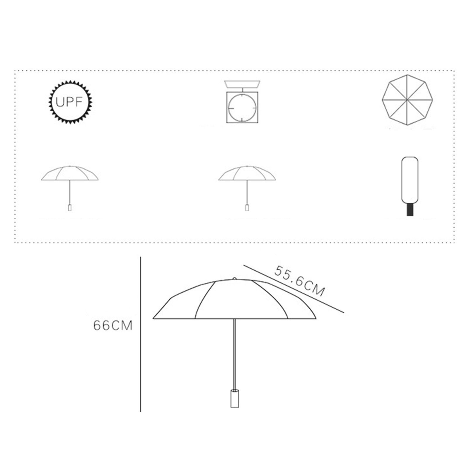 Fashion Korean Version Sun Umbrella UV Isolation Portable Foldable Umbrella view 3