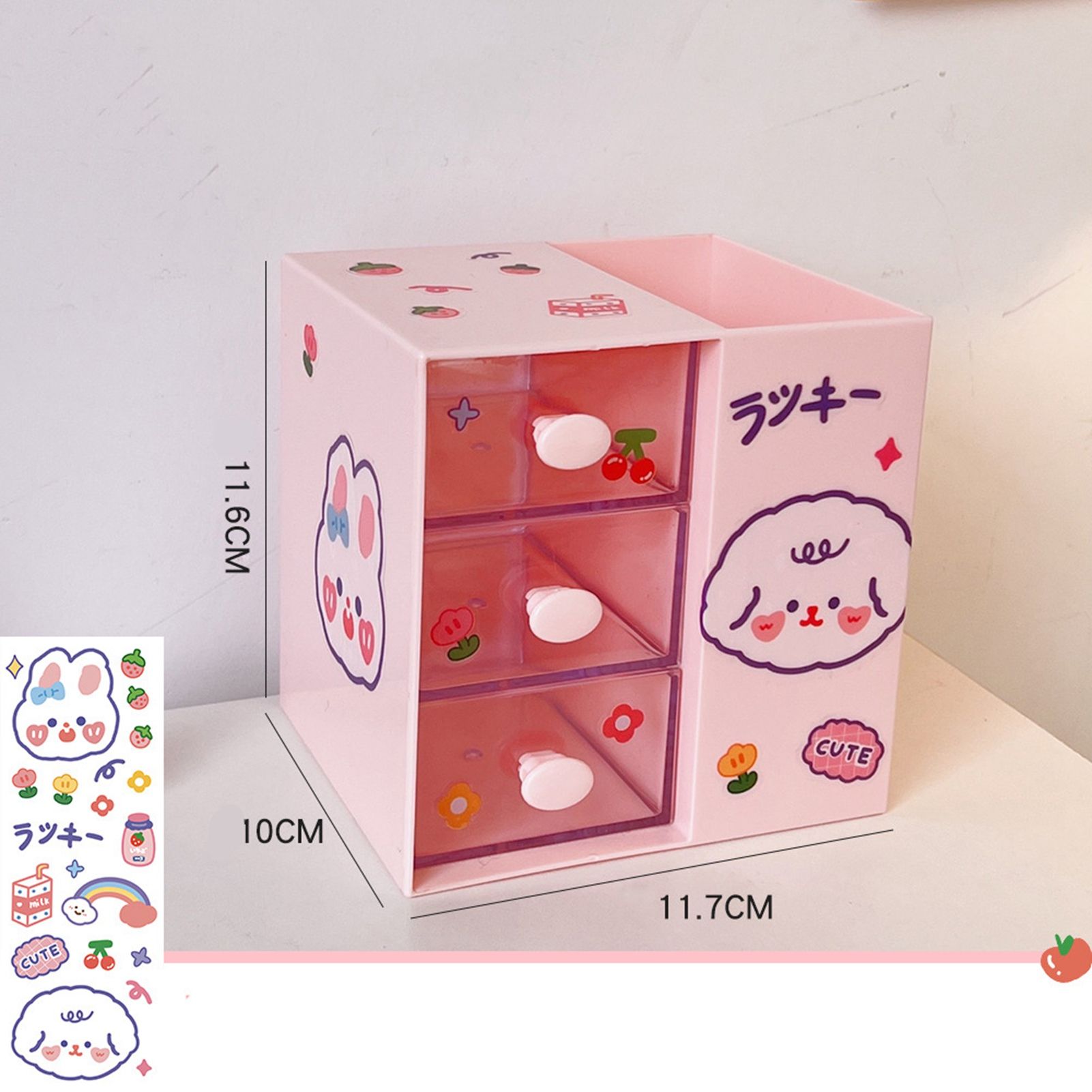 Desktop Storage Box Drawer Design Large Capacity Decorative Simple Dust Cover view 6