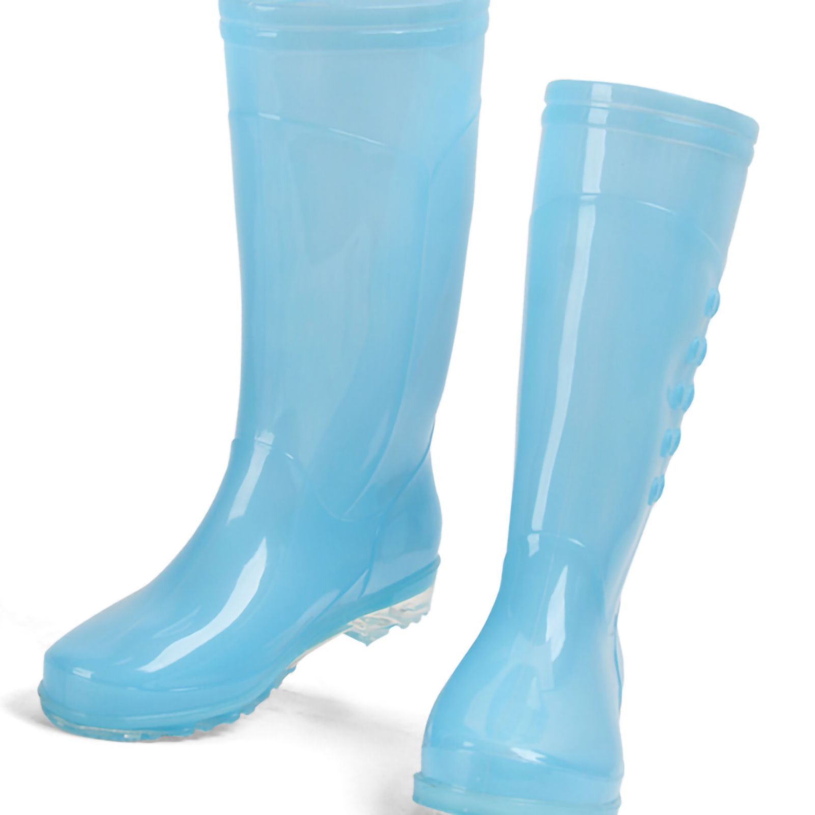 Tall Rain Boots Non Slip Waterproof Rain Shoes PVC Transparent Rain Footwear view 4