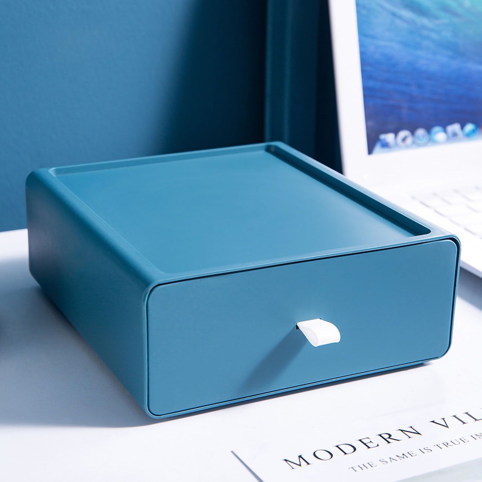 Desktop Storage Box Drawer Design Strong Load Bearing Stackable Desktop