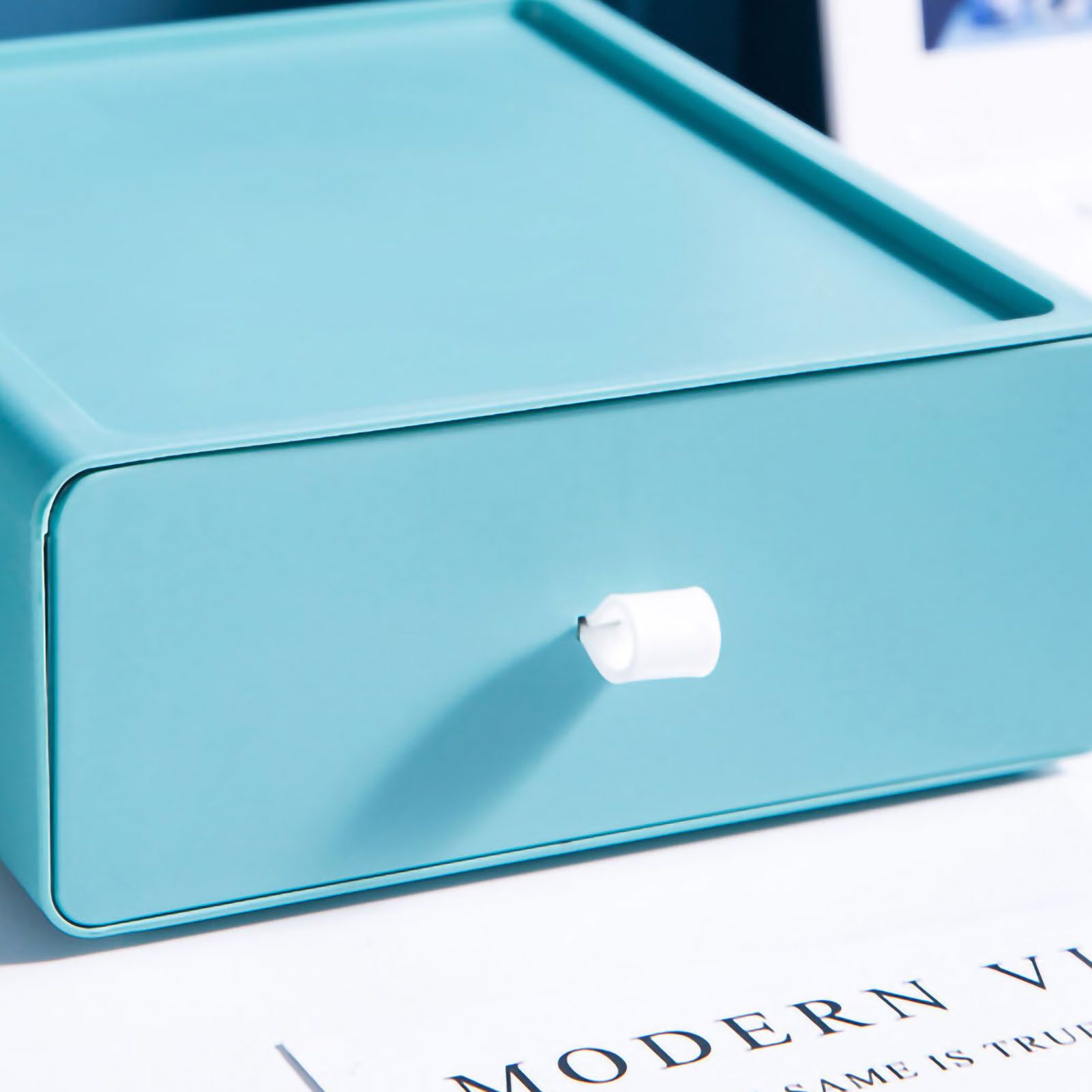 Desktop Storage Box Drawer Design Strong Load Bearing Stackable Desktop view 5