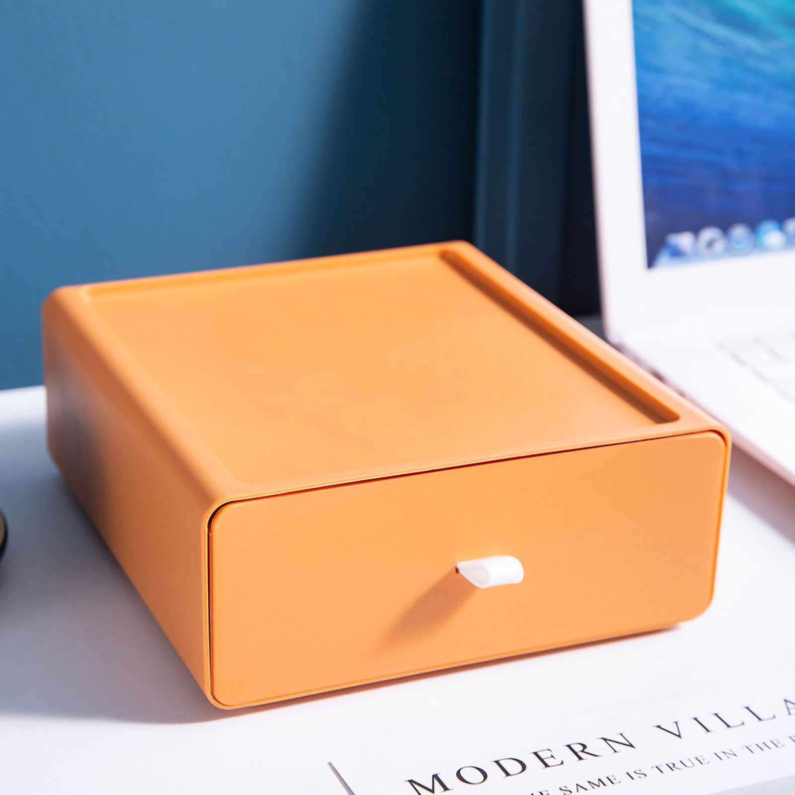 Desktop Storage Box Drawer Design Strong Load Bearing Stackable Desktop