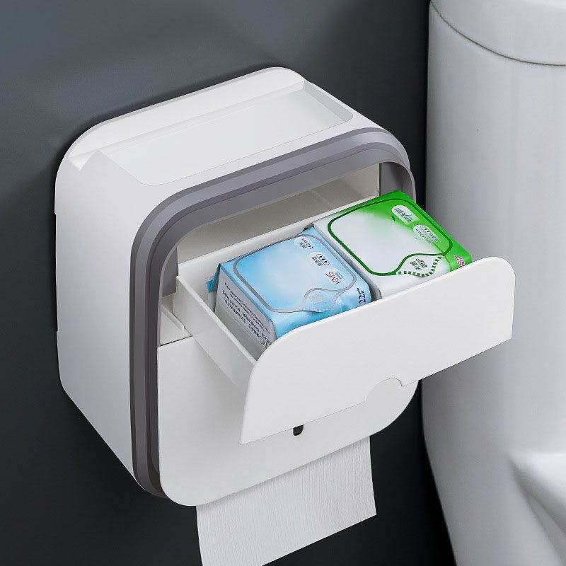 Wall Mounted Tissue Box Holder Strong Bearing Tissue Dispenser with view 2