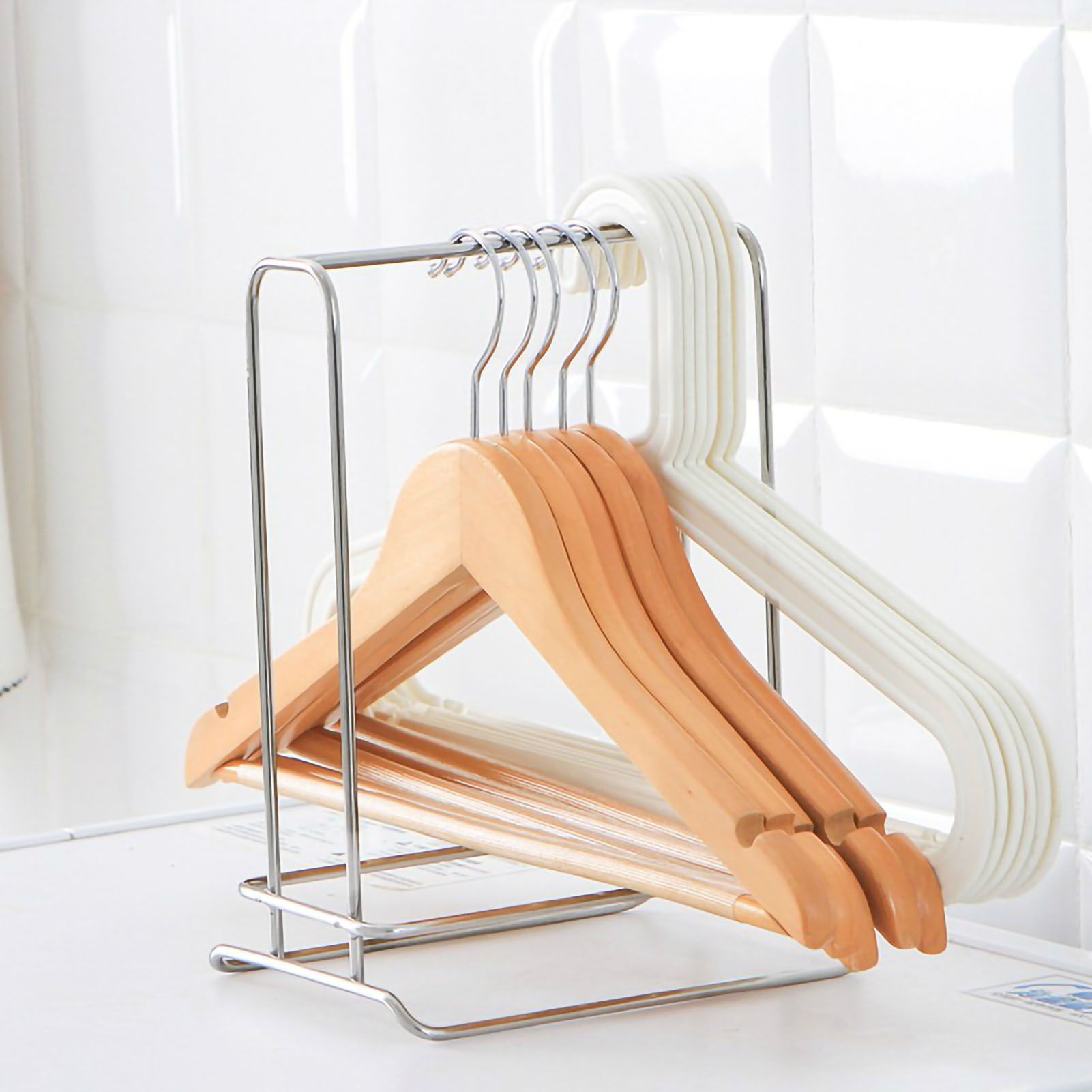 Clothes Hanger Holder Stainless Steel Hanger Storage Rack Sturdy Hanger