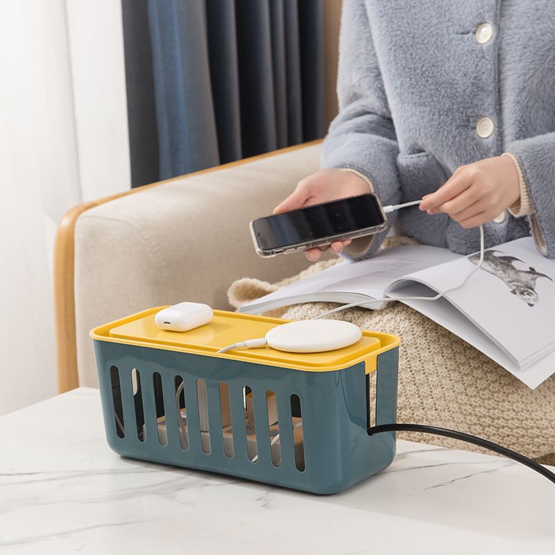 Power Strip Storage Box Hollow Heat Dissipation Simple 6 Charging Hole Cord view 7