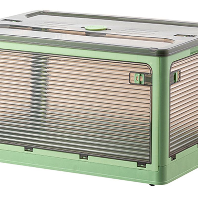 Clothes Storage Box Clear Transparent 4 Way Opening Bottom Pulley Design view 2