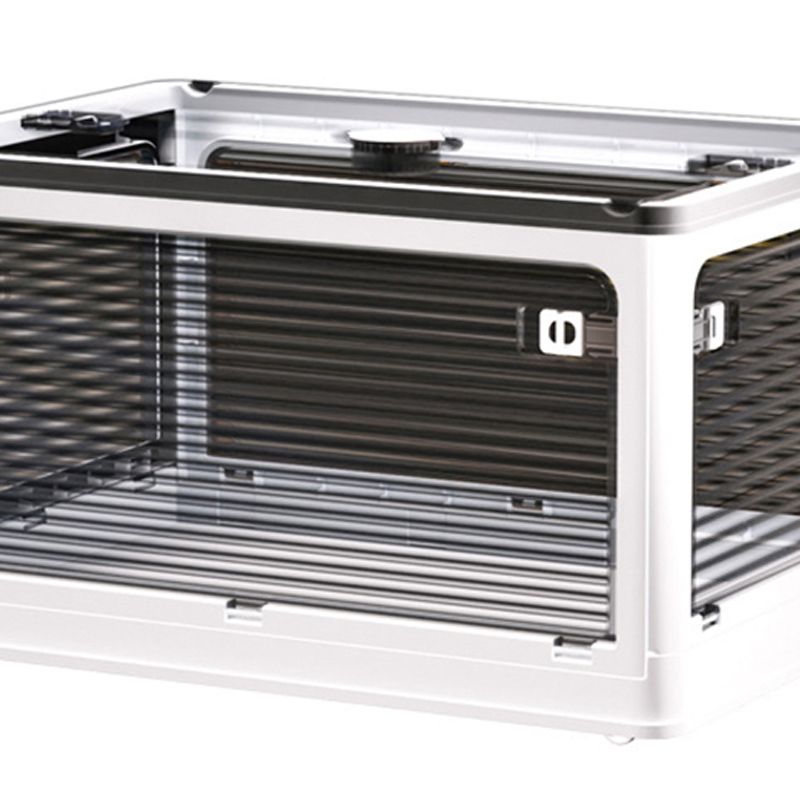 Clothes Storage Box Clear Transparent 4 Way Opening Bottom Pulley Design view 2