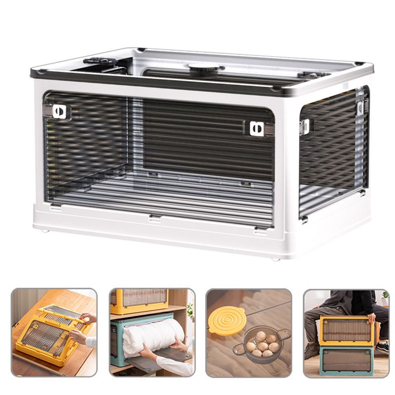 Clothes Storage Box Clear Transparent 4 Way Opening Bottom Pulley Design view 5