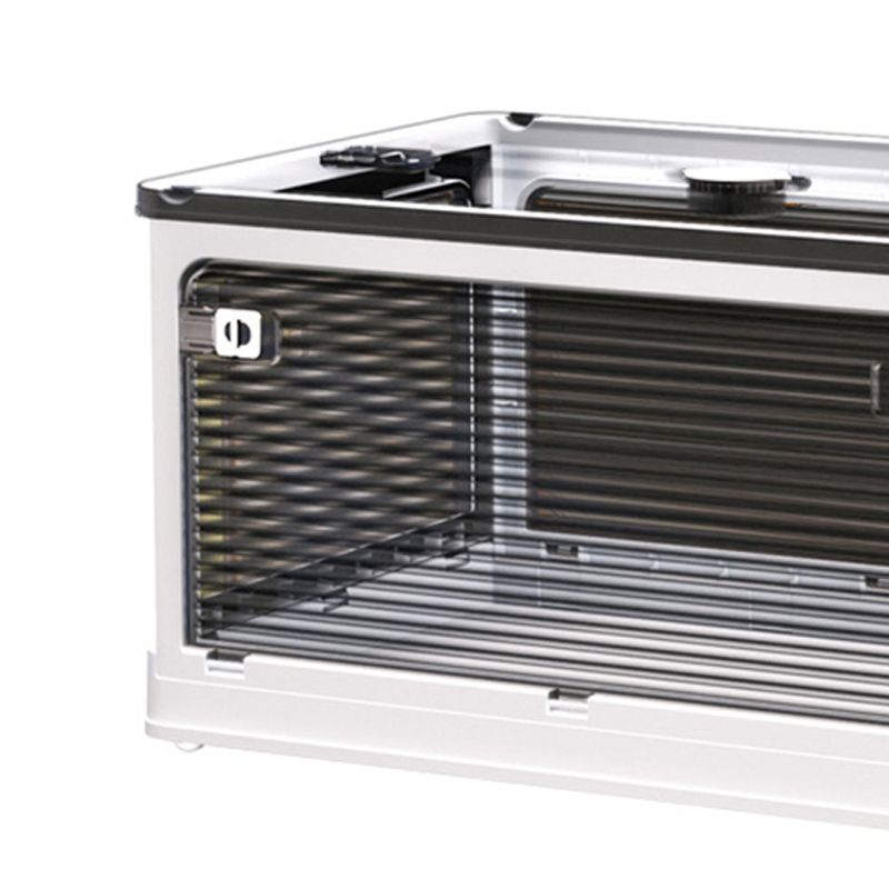 Clothes Storage Box Clear Transparent 4 Way Opening Bottom Pulley Design view 3
