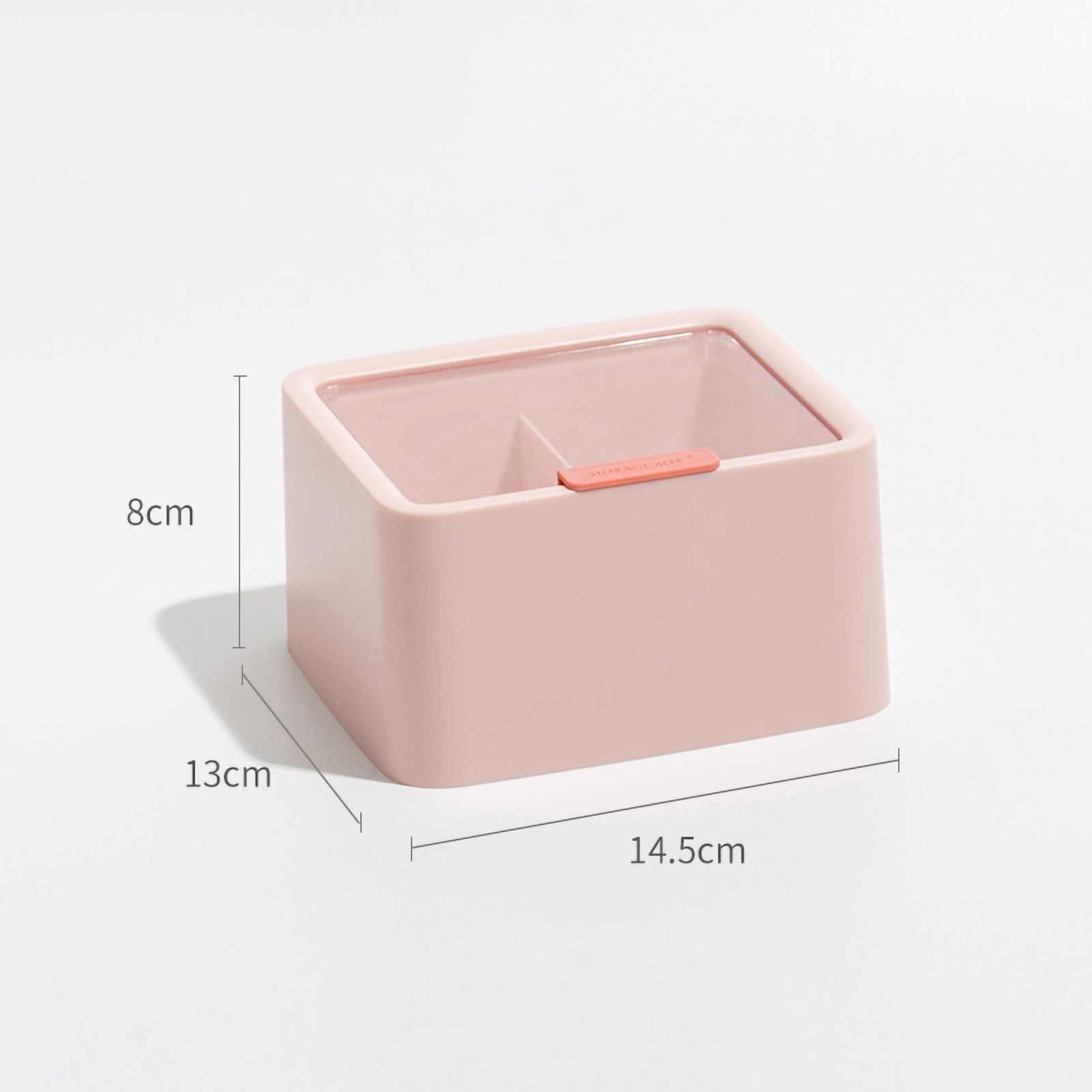 Lipstick Storage Box Large Capacity Double Layer Grid Design Transparent view 2