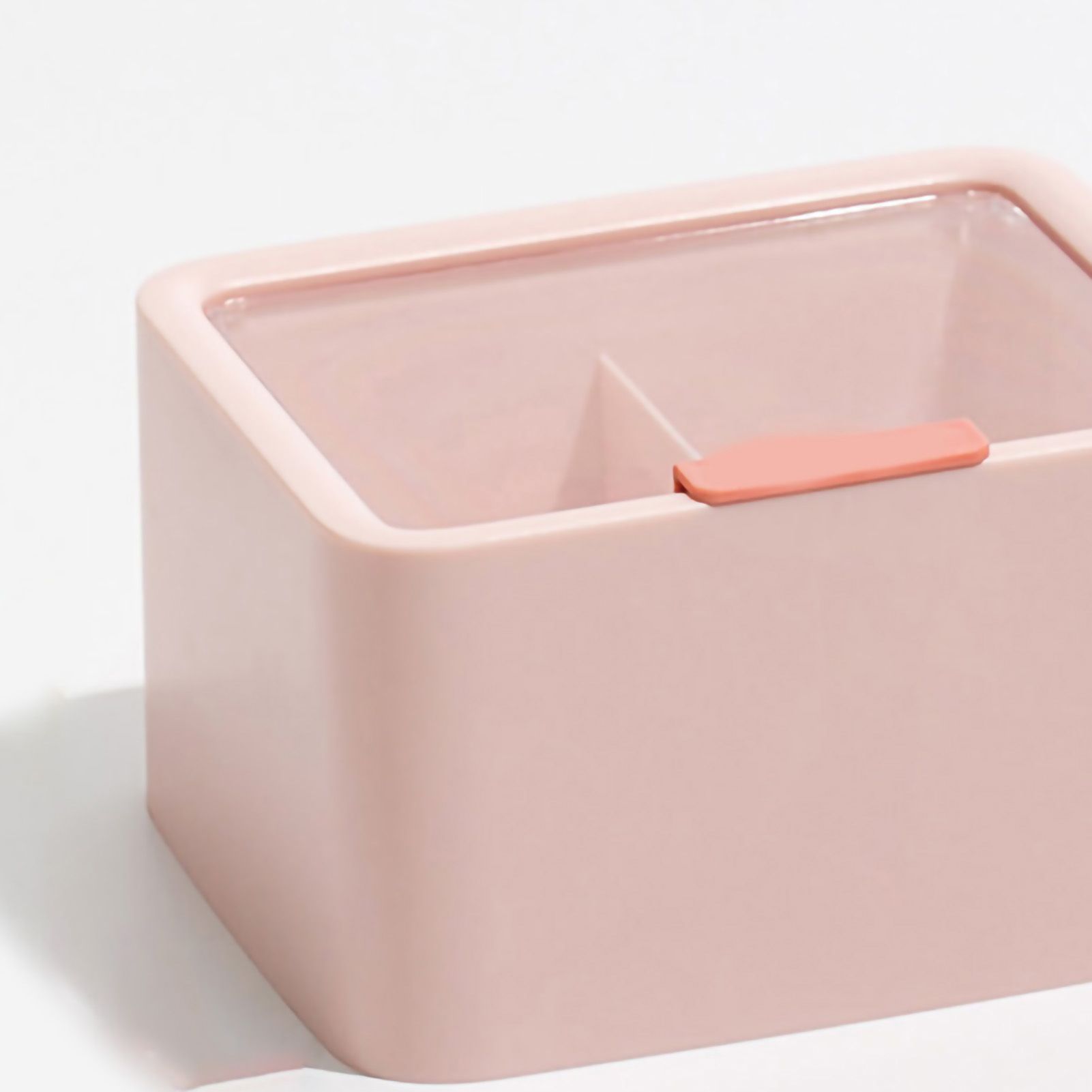 Lipstick Storage Box Large Capacity Double Layer Grid Design Transparent view 5