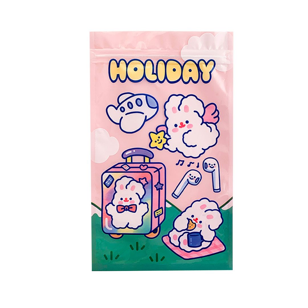 Self Sealing Bag PET CCP Wear Resistant Safe Odorless Cute Pattern Practical