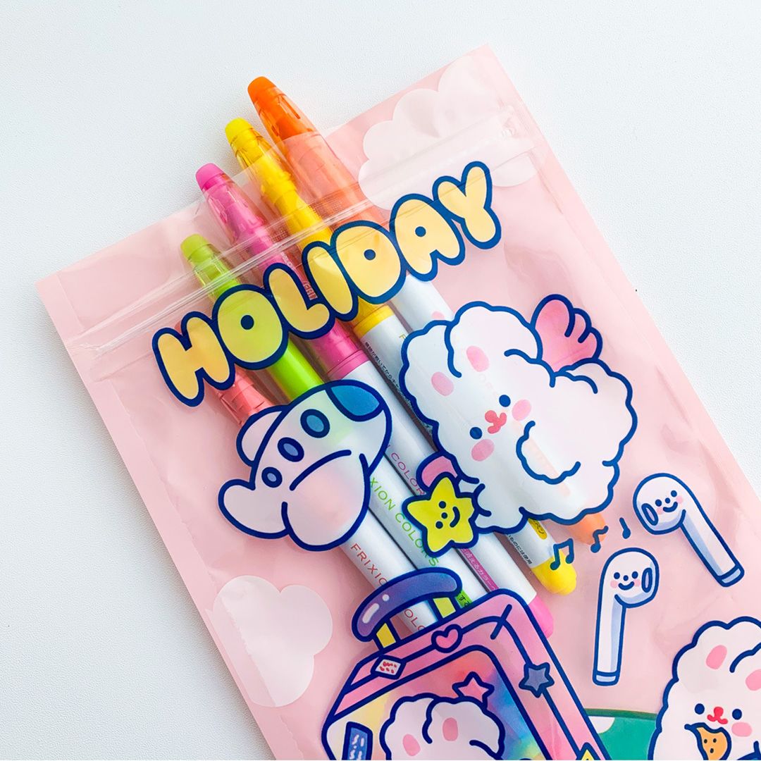 Self Sealing Bag PET CCP Wear Resistant Safe Odorless Cute Pattern Practical view 4