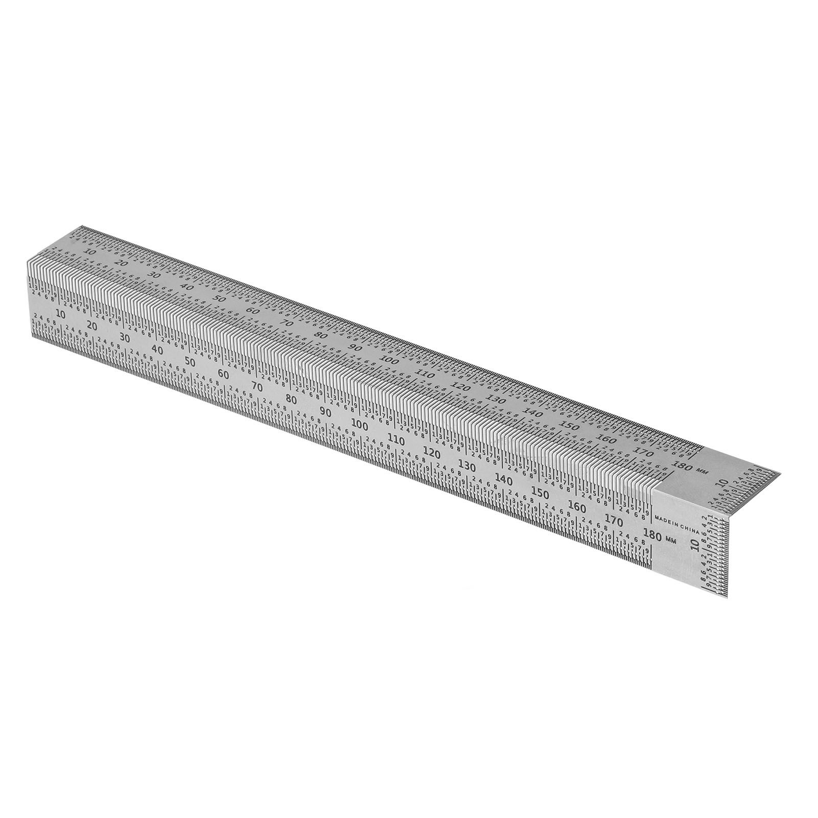 Woodworking Right Angle Ruler High Accuracy Hole Scribing Ruler 180mm Line view 5